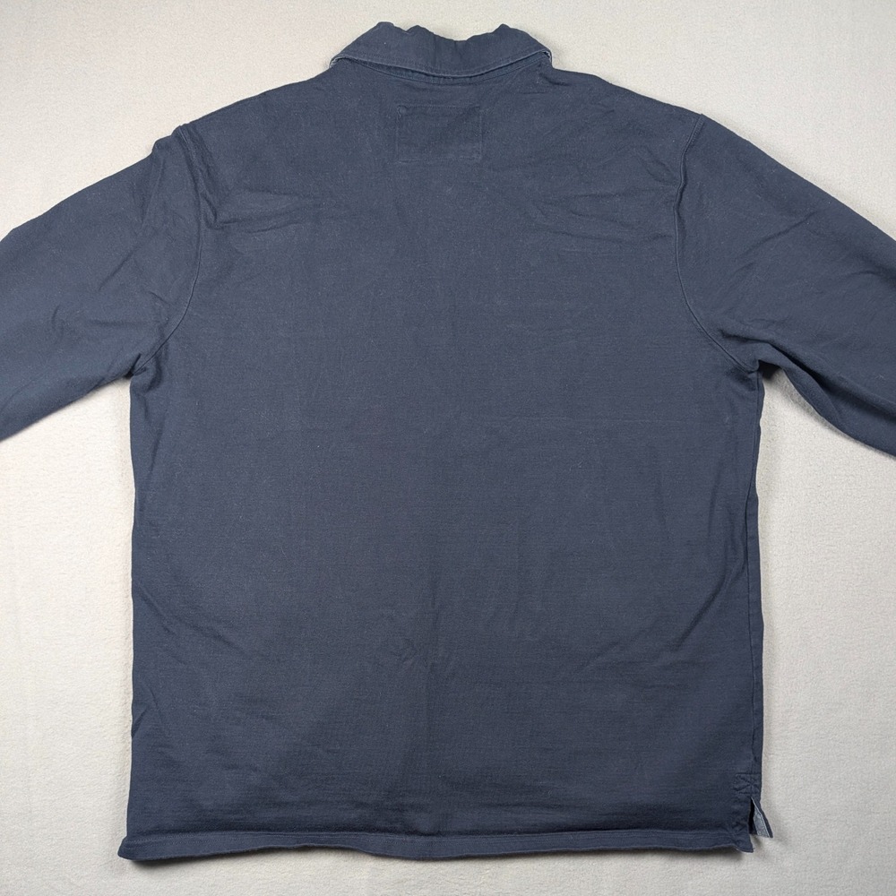 L.L. Bean Rugby Shirt Mens XL Blue Lakewashed Long Sleeve Traditional Fit 504190 - Picture 9 of 10